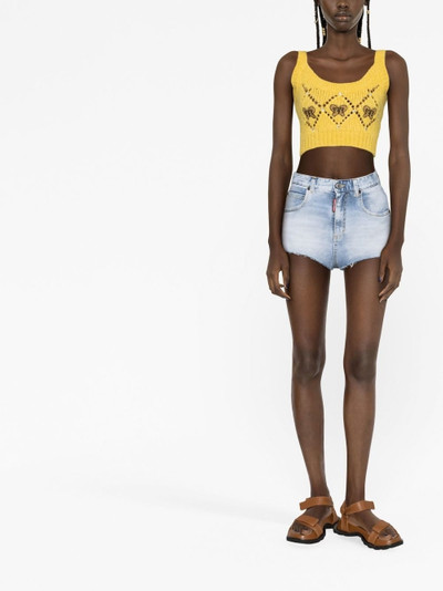 DSQUARED2 high-waisted denim shorts outlook