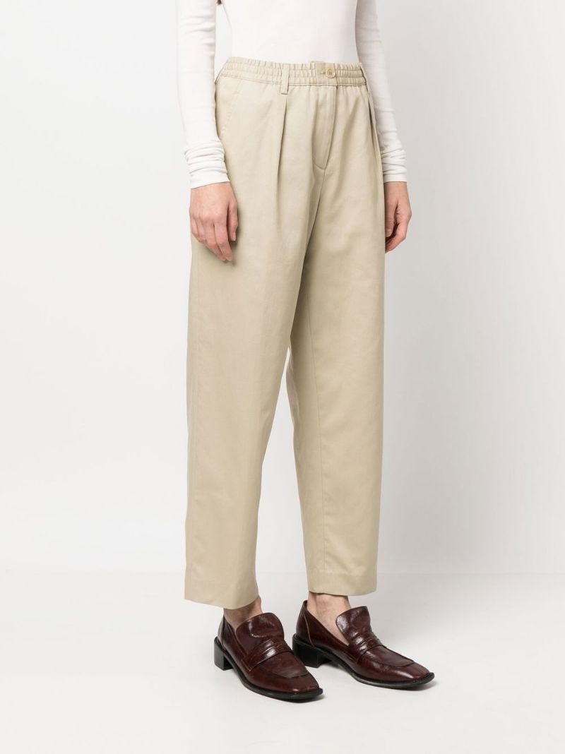 cropped regular fit trousers - 4