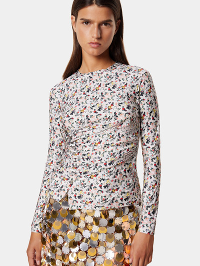 Paco Rabanne DRAPED FLORAL PRINTED TOP outlook