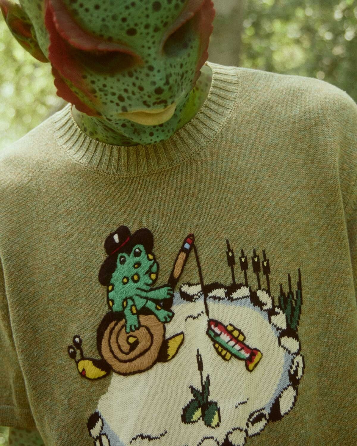 Brain Dead x South2 West8 Short Sleeve Sweater - Moss - 5
