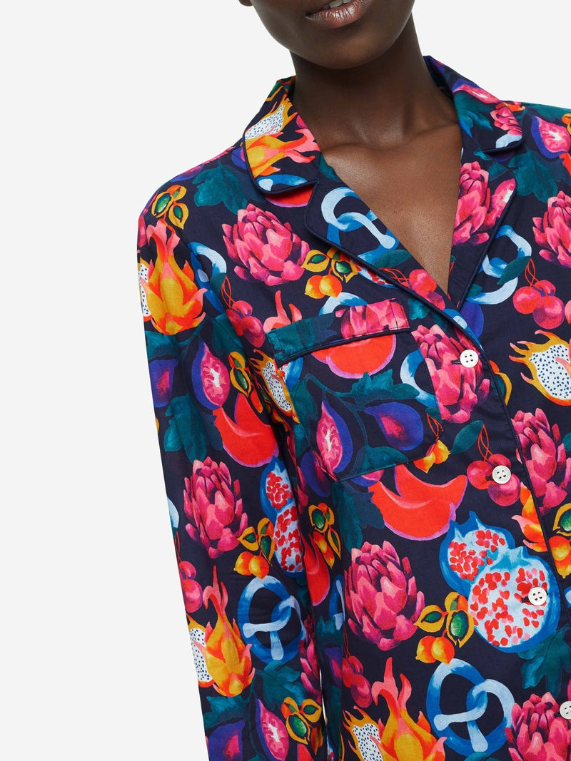 Women's Pyjamas Ledbury 50 Cotton Batiste Navy 2