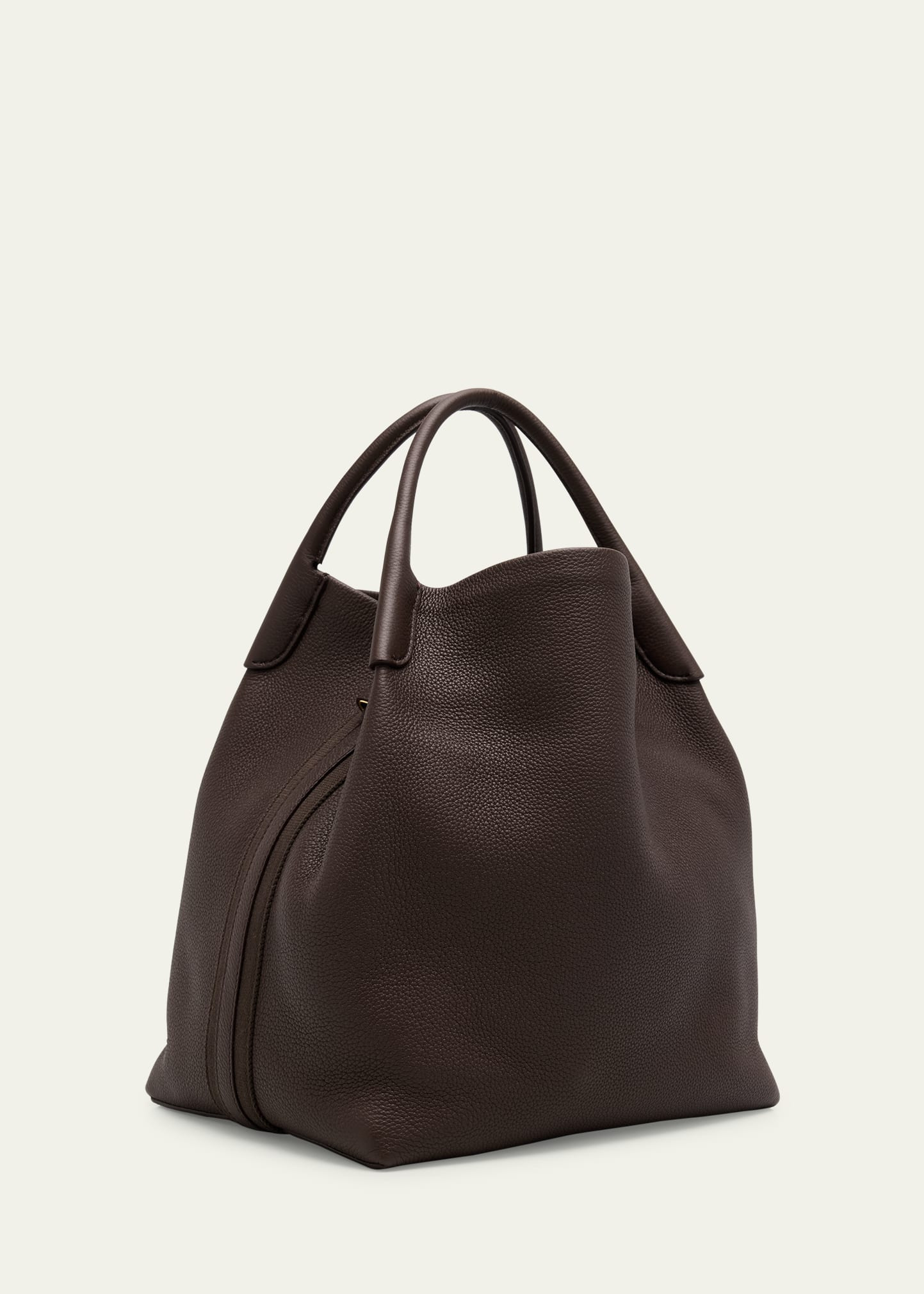 Large Bale Fine-Grain Leather Bag - 3