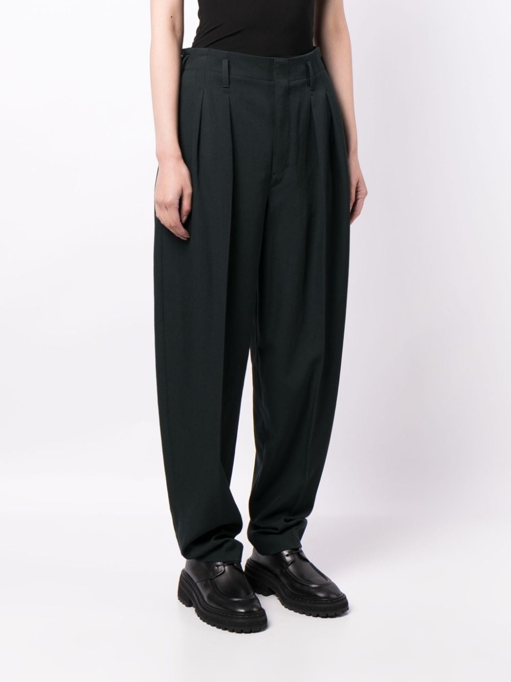 pleated-waist virgin-wool trousers - 3