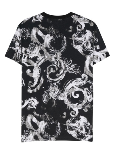 VERSACE JEANS COUTURE Baroque-print cotton T-shirt outlook