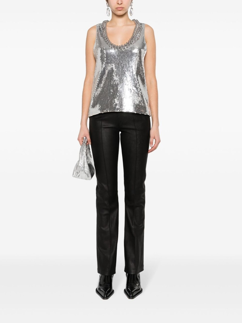 rabanne sequin-embellished top outlook
