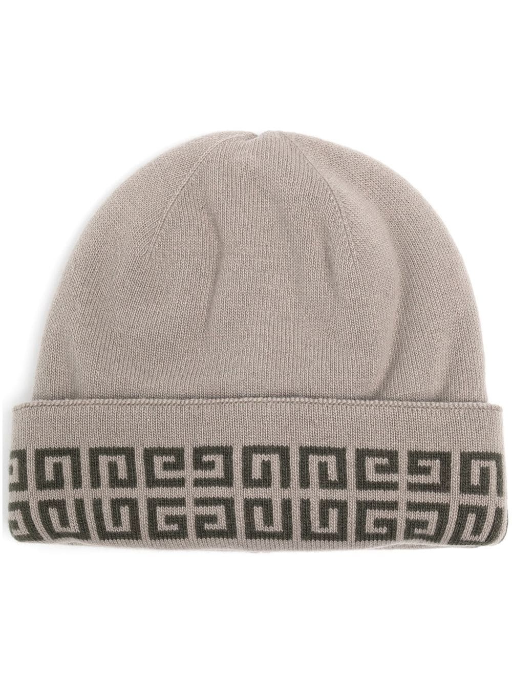 intarsia-knit logo beanie - 1