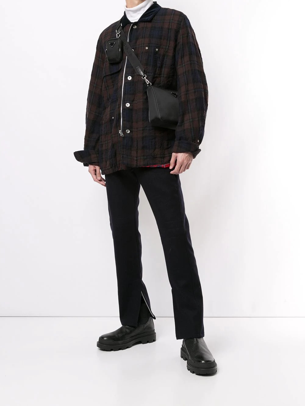 reversible check-print jacket - 2