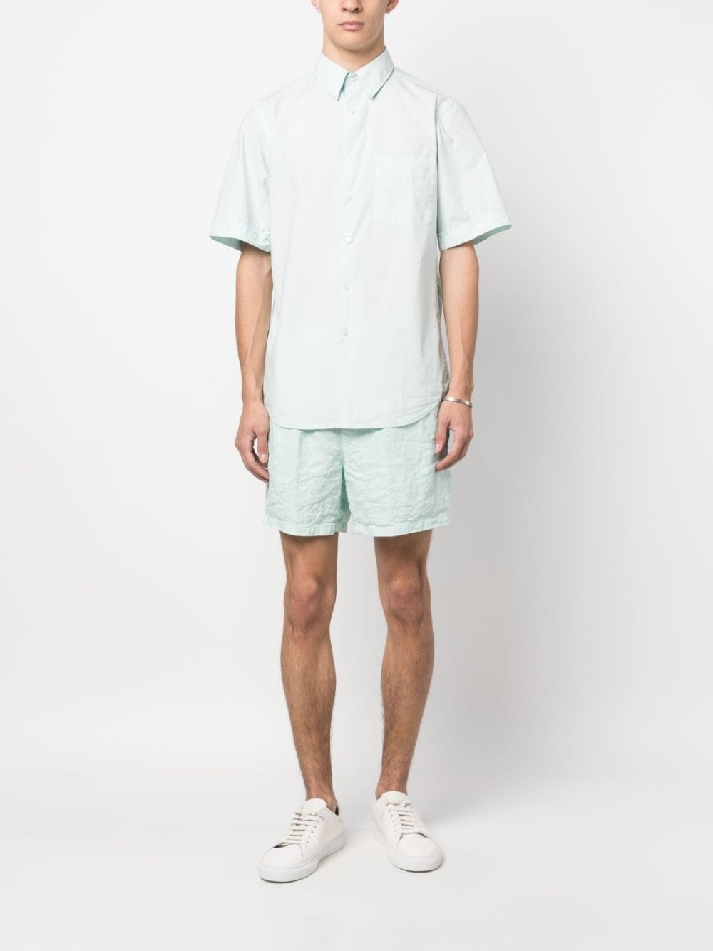 elasticated linen shorts - 2