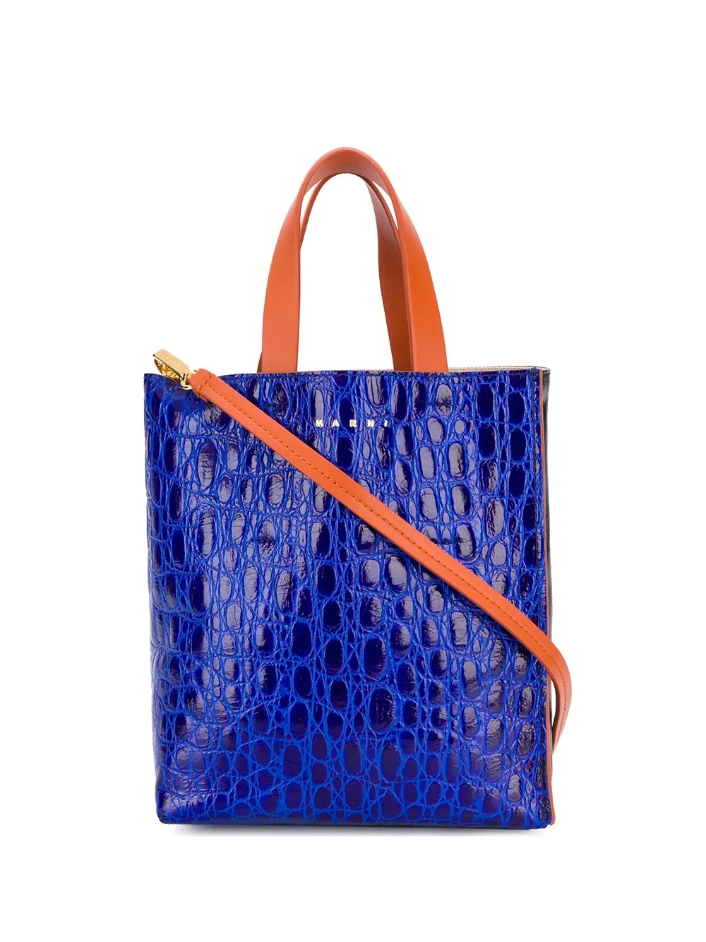 small crocodile effect tote bag - 1