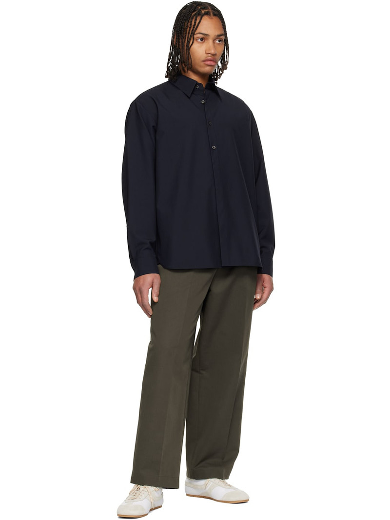 LE17SEPTEMBRE Navy Classic Wool-Blend Shirt outlook