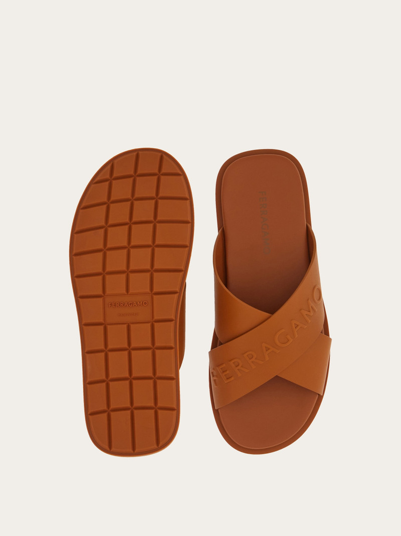 Sandal with crossover straps 5