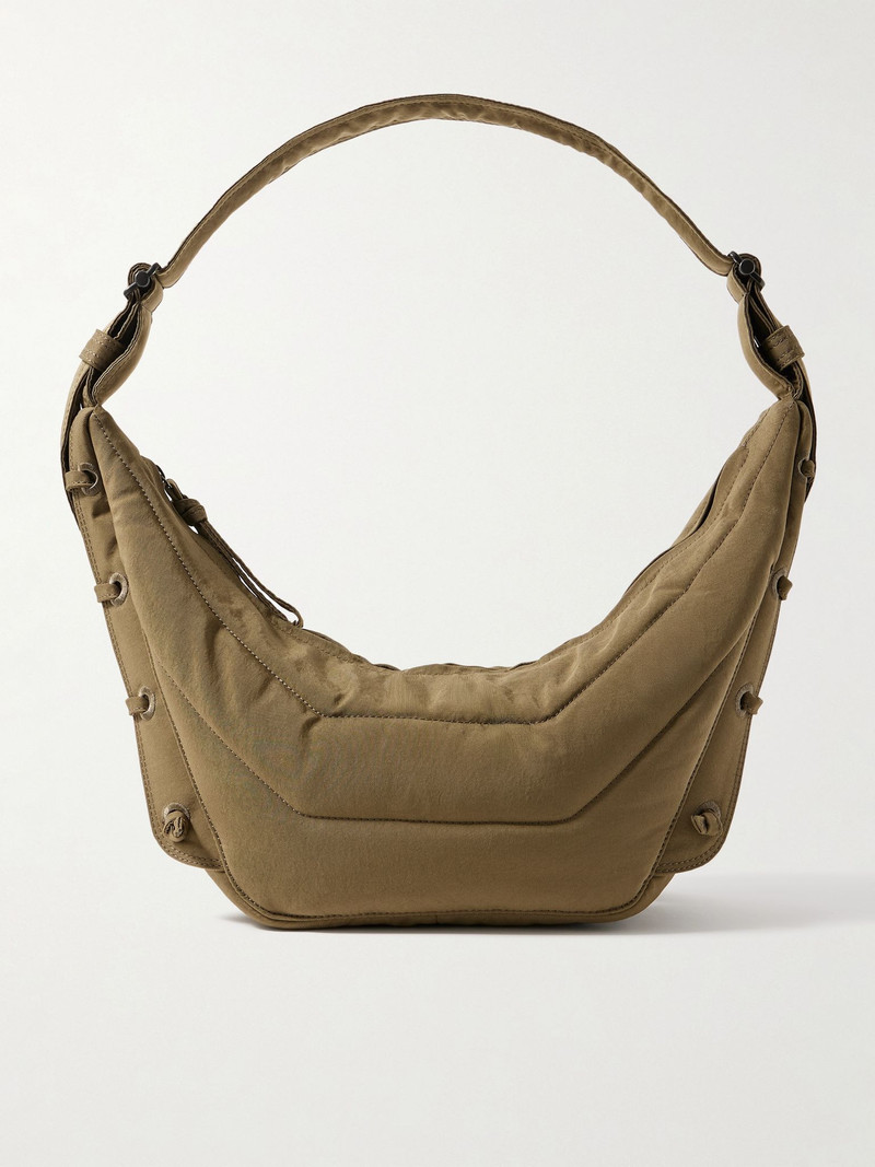 Soft Game small quilted recycled canvas shoulder bag Sage green 1