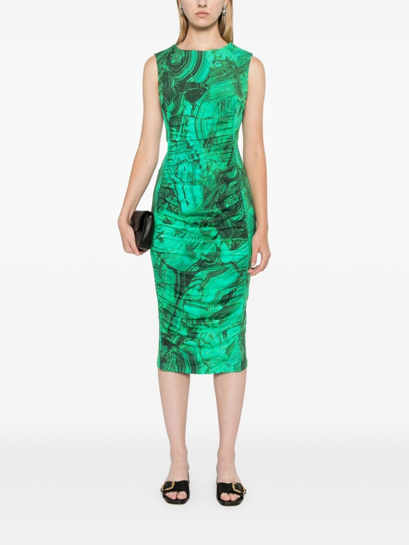 Roberto Cavalli abstract-print midi dress outlook