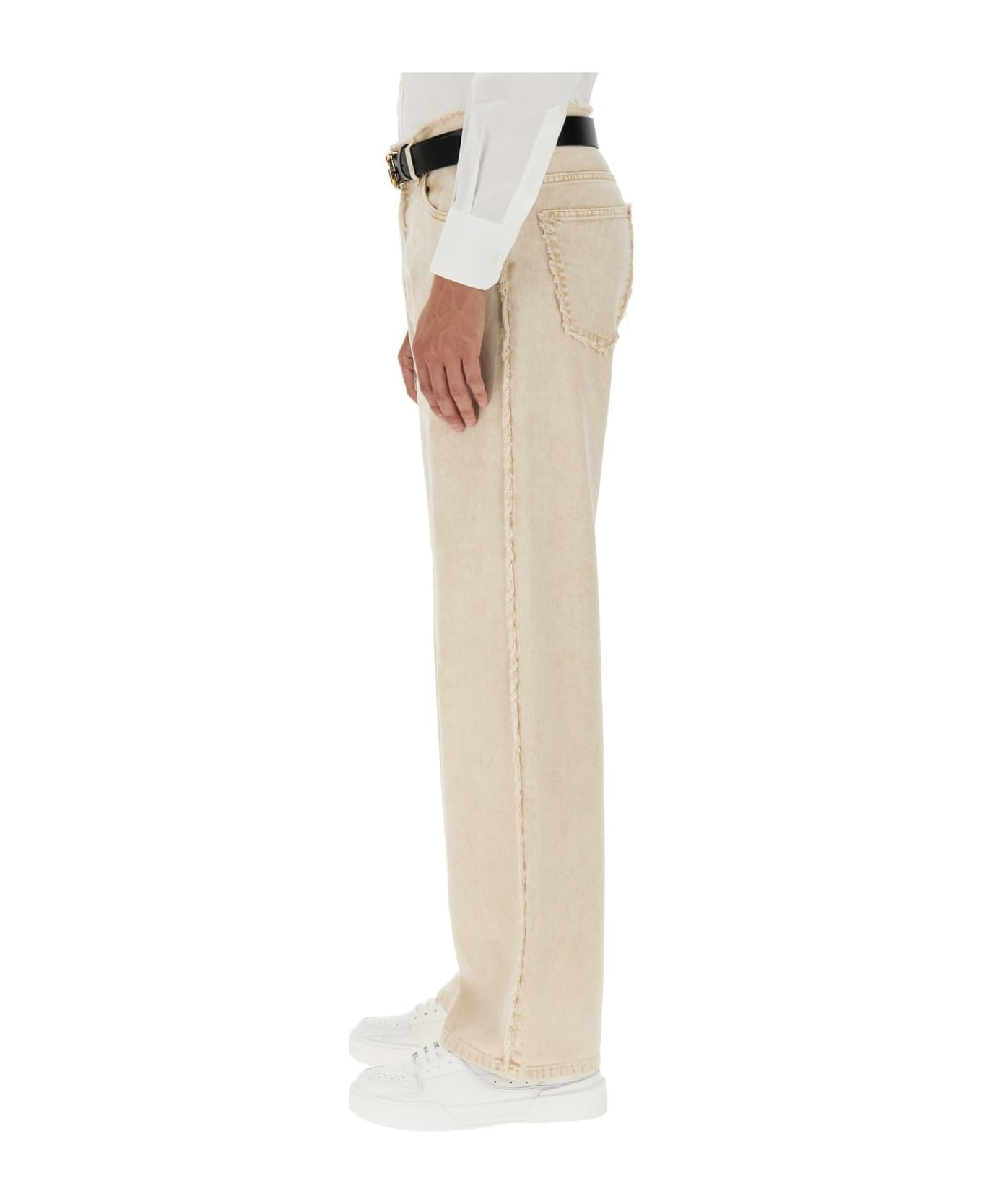 Wide-leg Jeans With Logo Plaque - 4