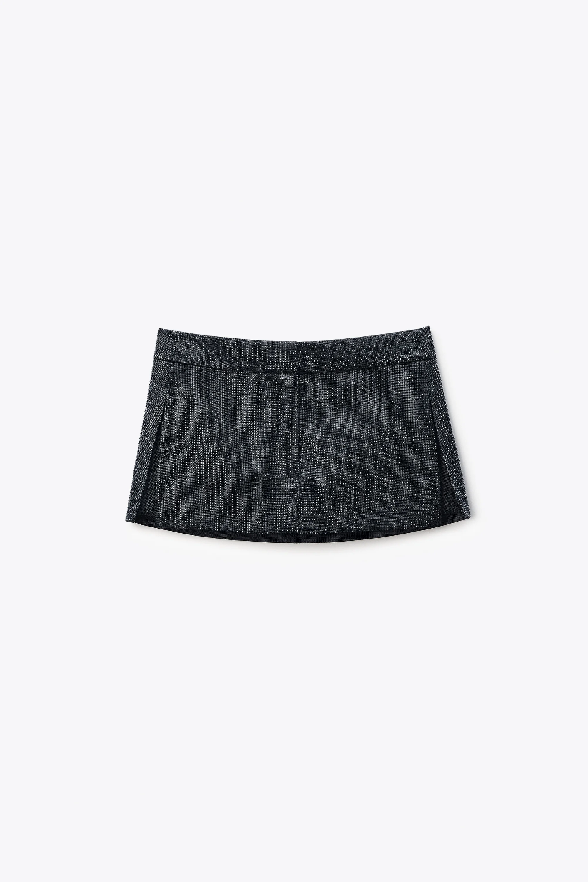 Crystal Hotfix Skort in Wool Mohair - 1