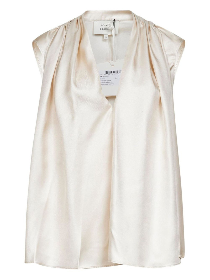 Sade draped silk top 1