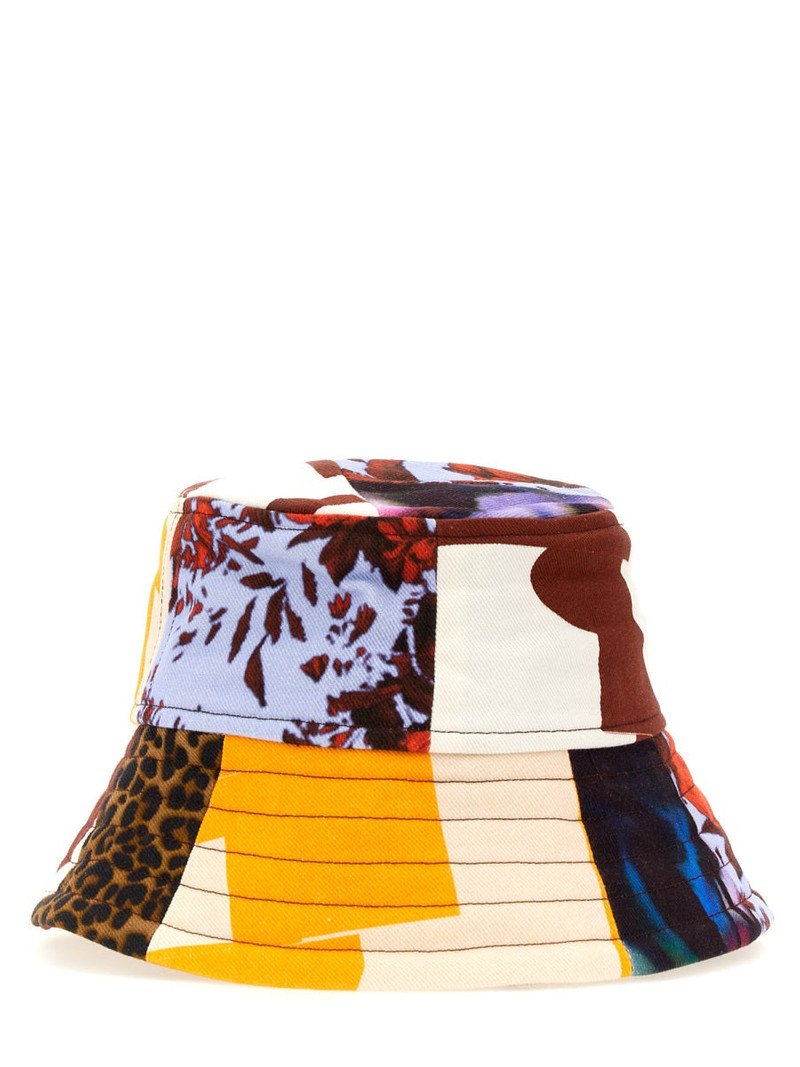 Dries Van Noten DRIES VAN NOTEN Cotton Bucket Hat with Contrast Stitching Details outlook