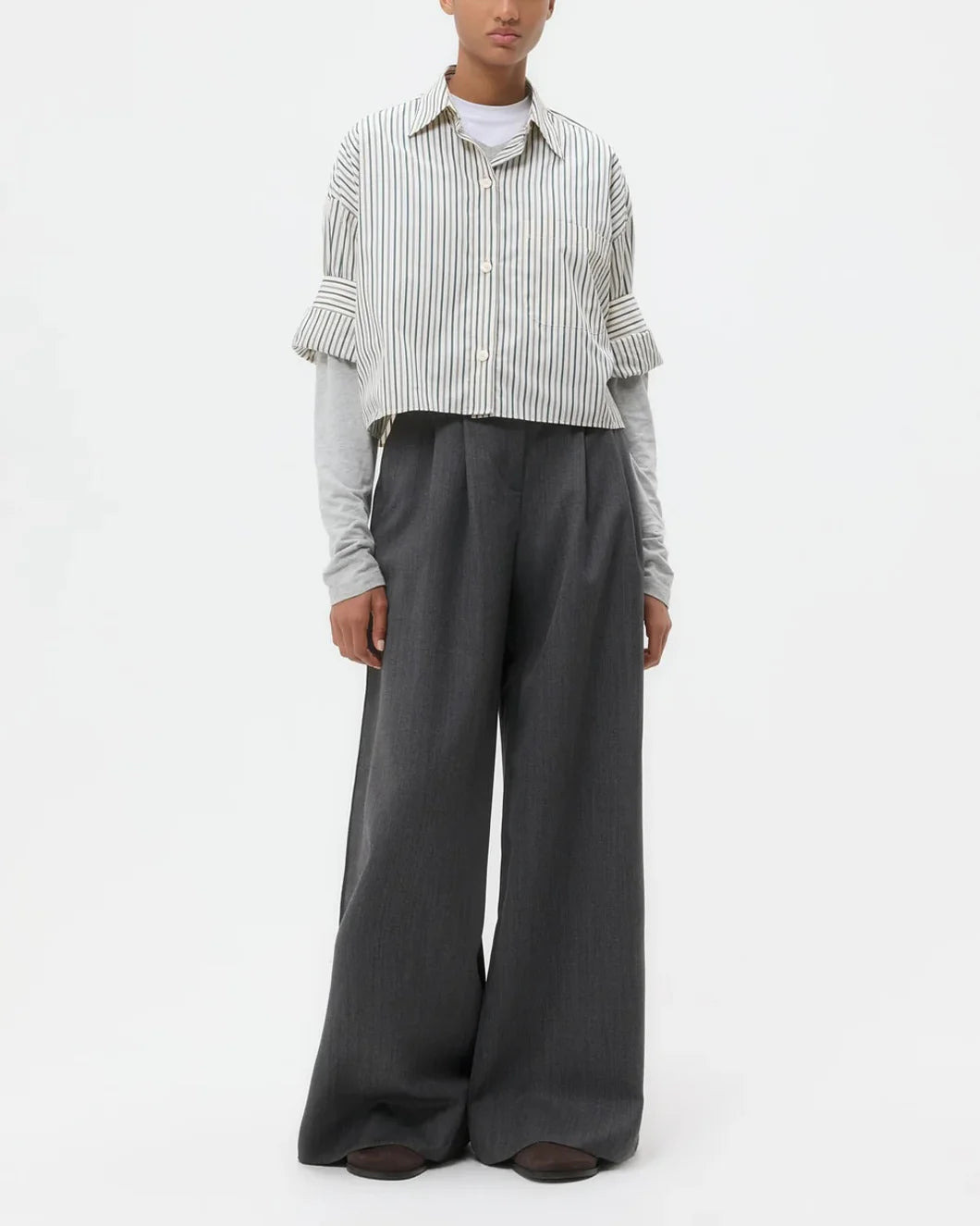 NEXT EX SHIRT IN DANCING STRIPED COTTON SHIRTING - 7