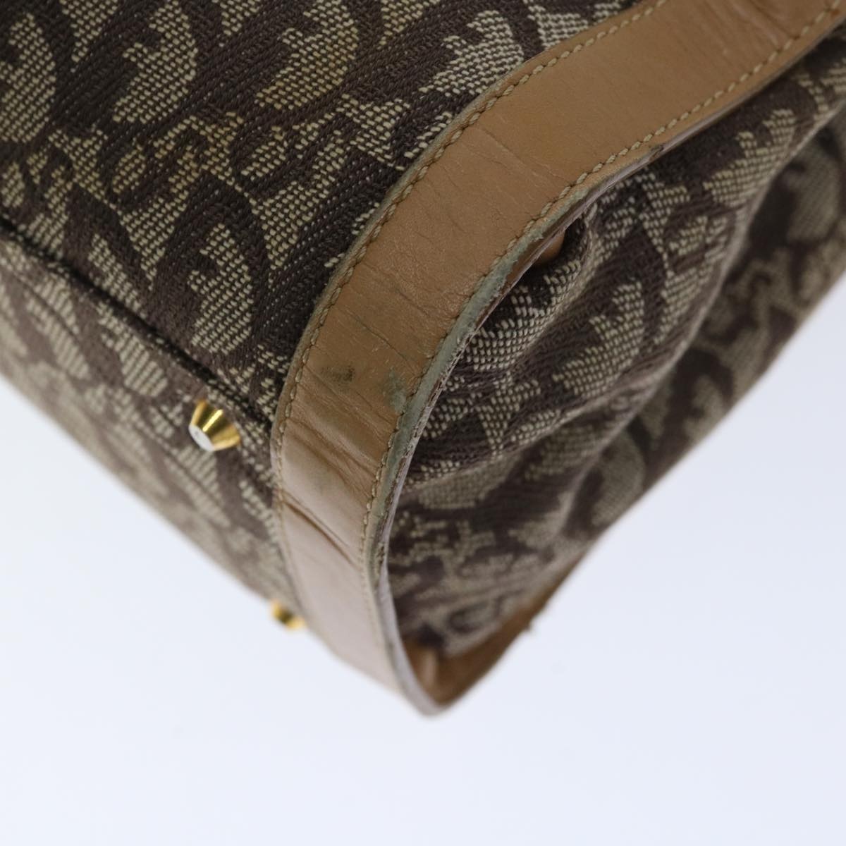 DIOR Trotter Canvas Hand Bag Beige - 16