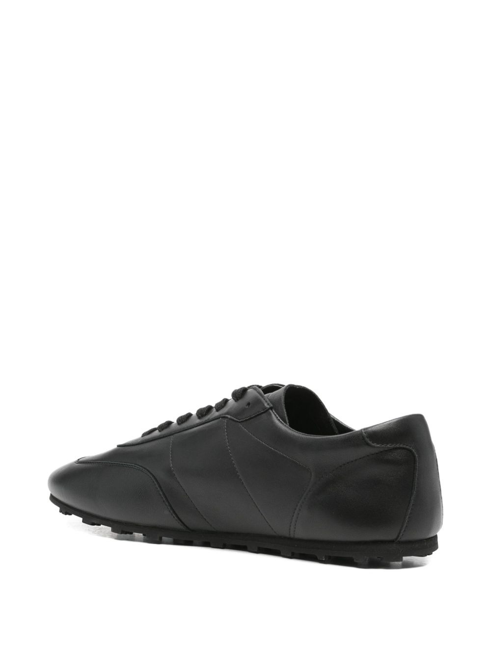 leather lace-up sneakers - 3