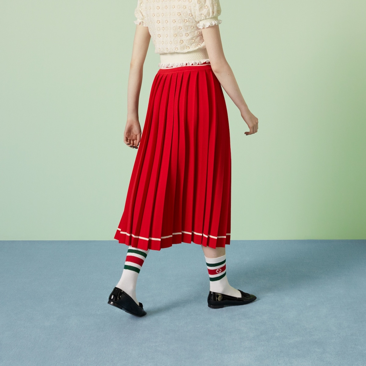 Extrafine wool jacquard skirt - 6