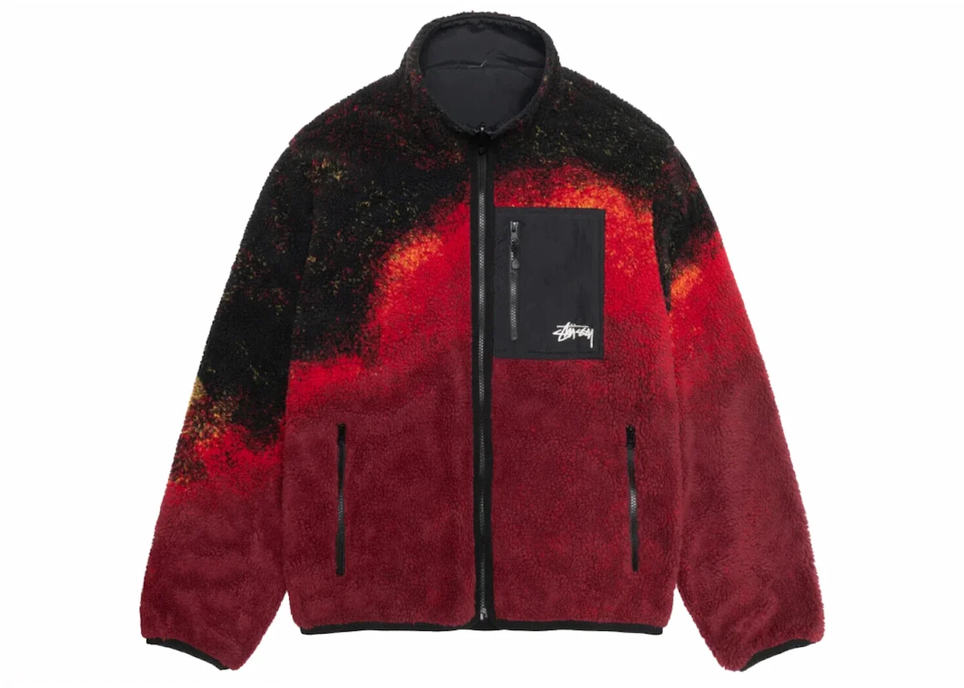 Stussy Sherpa Reversible Jacket Lava - 1