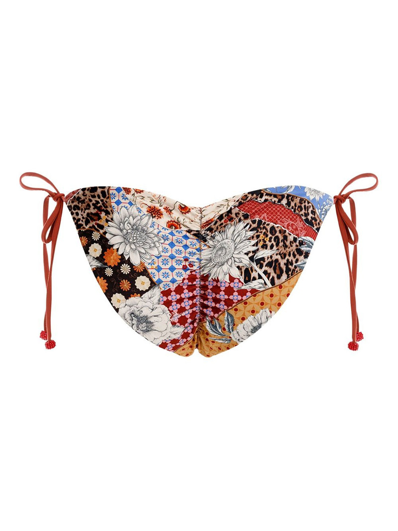 Agua by Agua Bendita patchwork-print tie-side bikini bottoms outlook