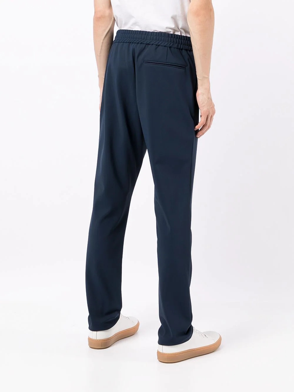 elasticated-waist organic-cotton trousers - 4