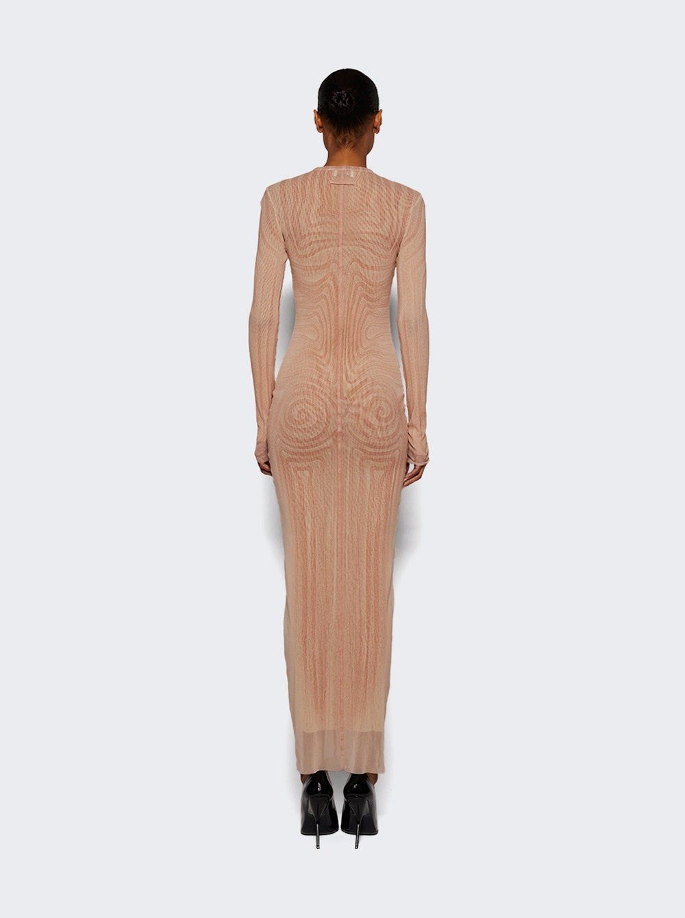 Long Spiral Dress Pale Pink - 4