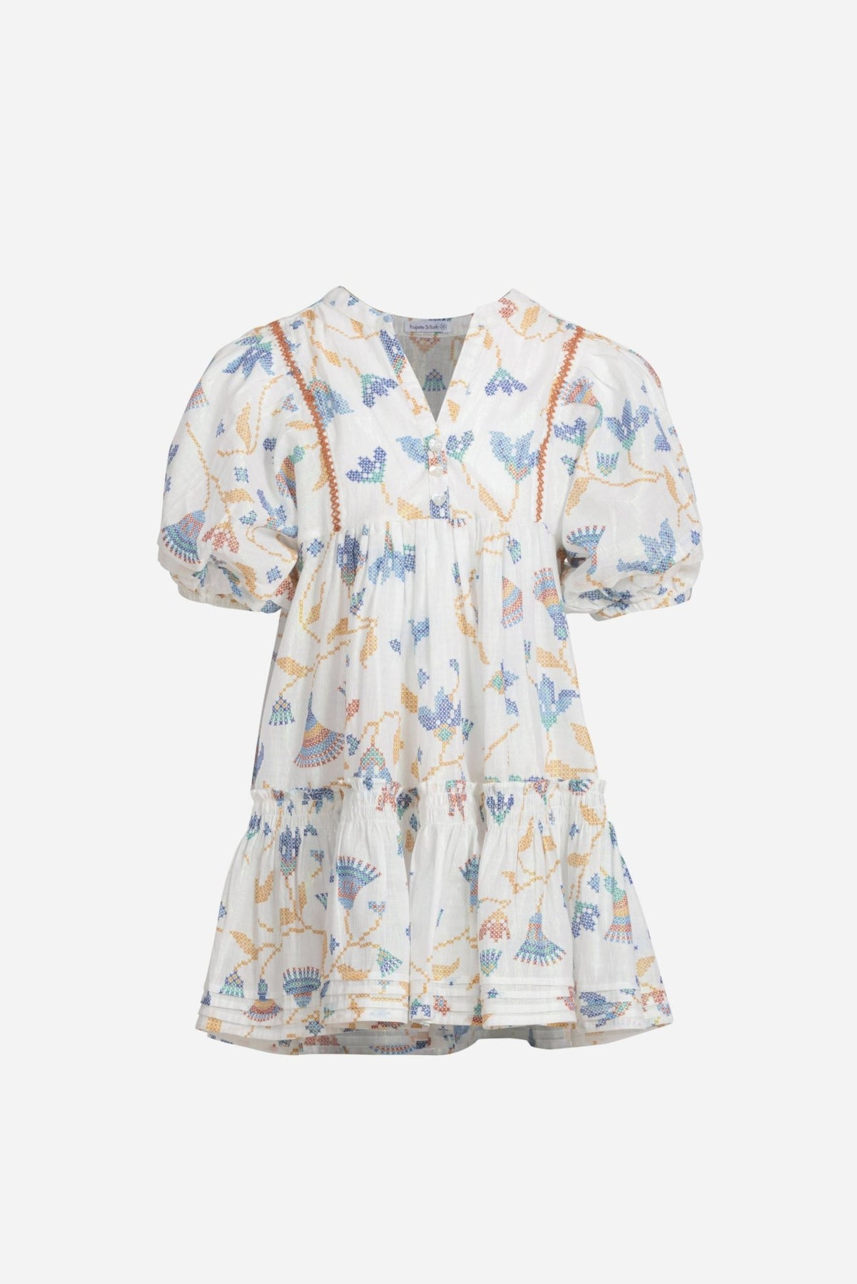 Mini Dress Aria for girls - Blue Ylang Ylang - 1