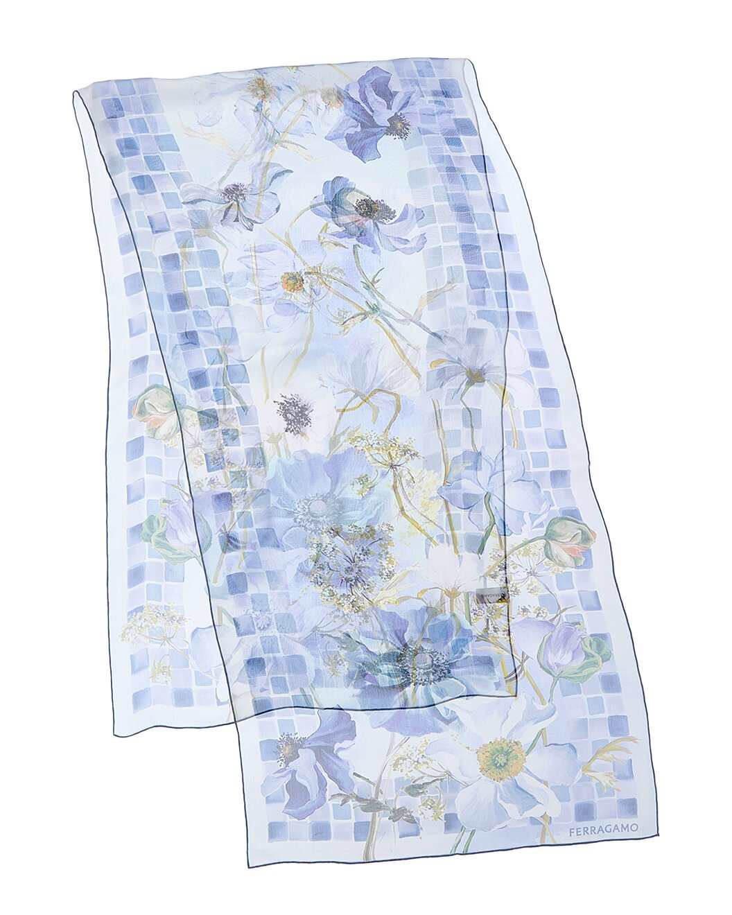 Ferragamo Fiori Print Silk Scarf - 2