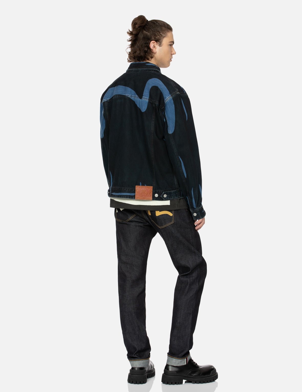 OVERDYE LOGO AND SEAGULL RELAX FIT DENIM JACKET - 3