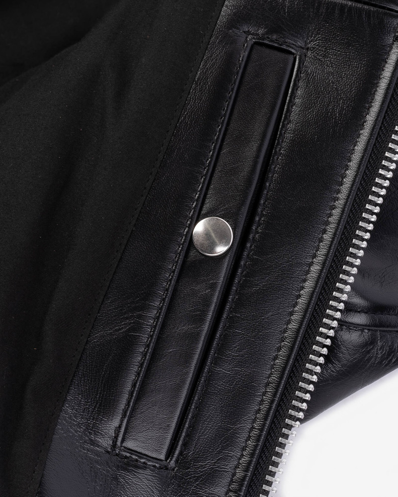 JAPANESE HORSEHIDE RIDER’S JACKET WITH COLLAR - BLACK (TEA-CORE DYED) 10