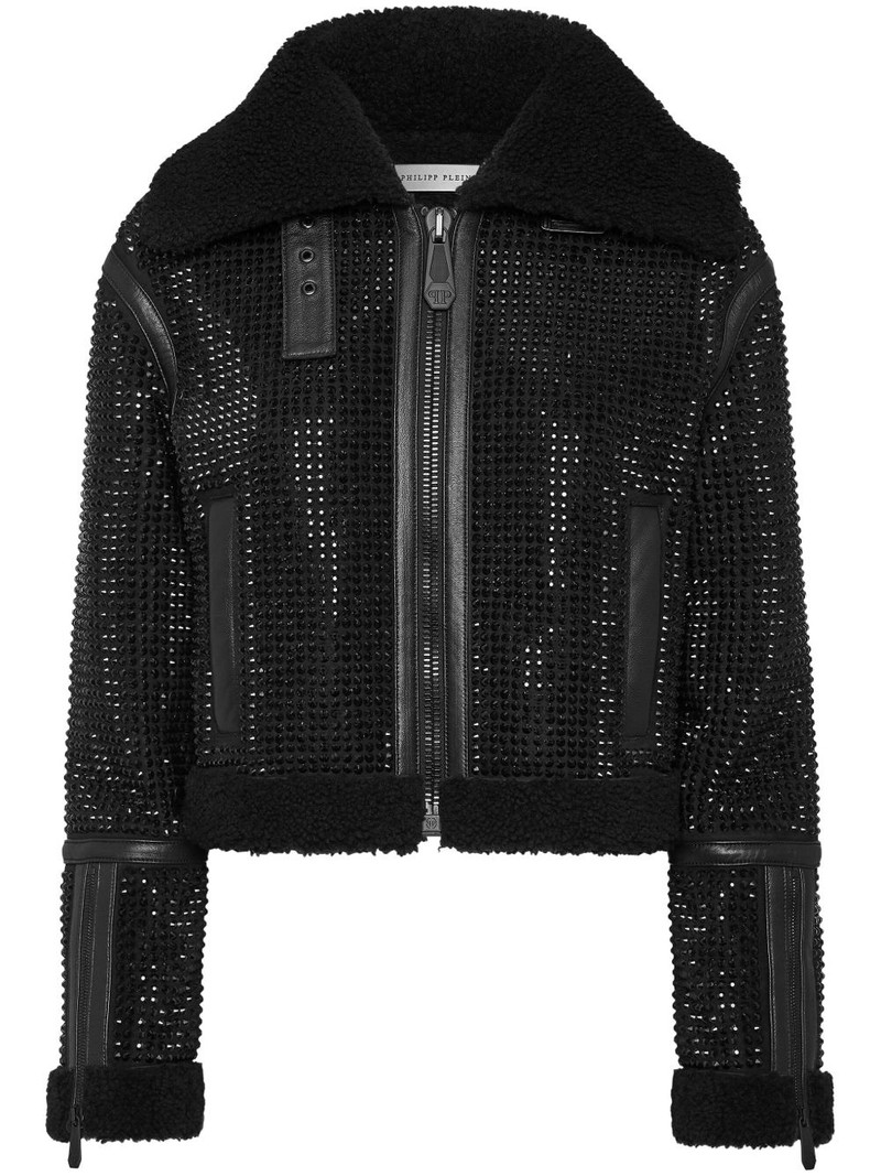 crystal shearling jacket 1