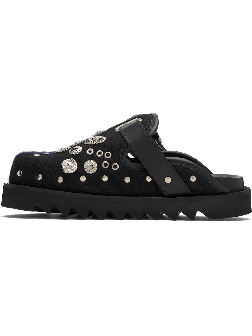 SSENSE Exclusive Navy Felt Loafers - 3