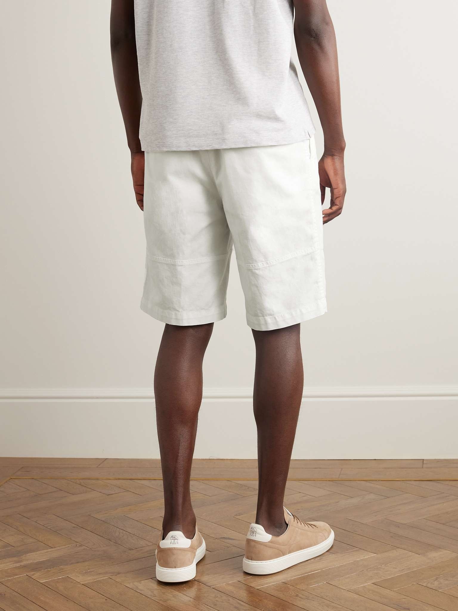 Straight-Leg Cotton-Blend Bermuda Shorts - 4