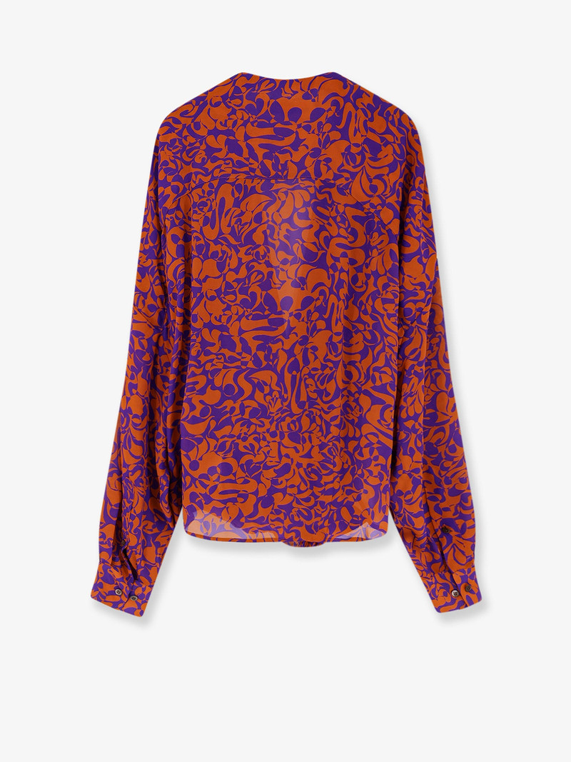 Dries Van Noten Camiel Cotton Shirt With Multicolor Print outlook