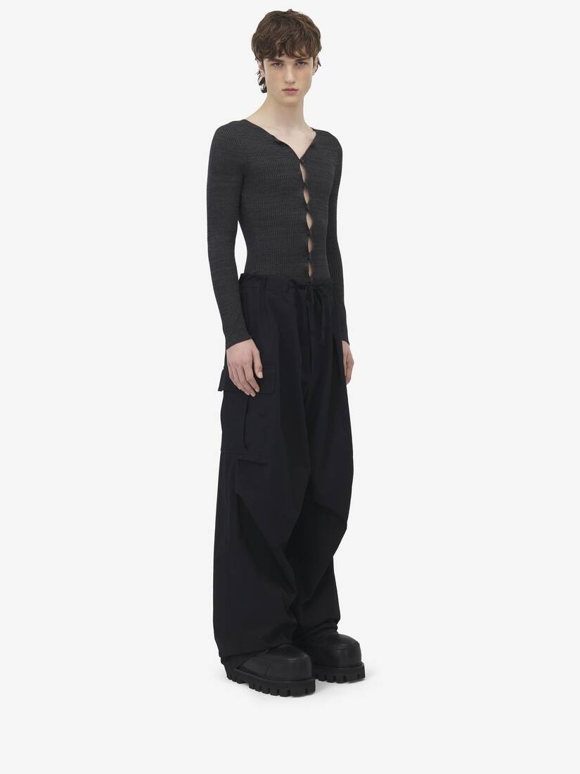 Pleated Cargo Trousers - 3