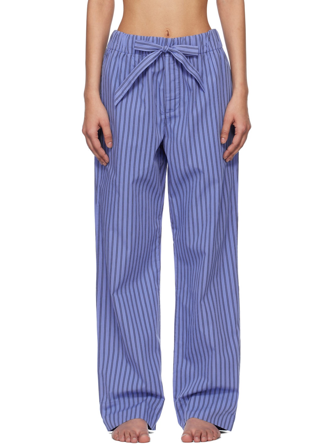 Blue & Black Poplin Pyjama Pants - 1