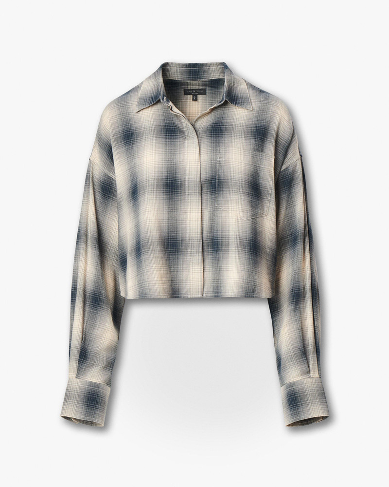 Marin Cropped Plaid Shirt 1
