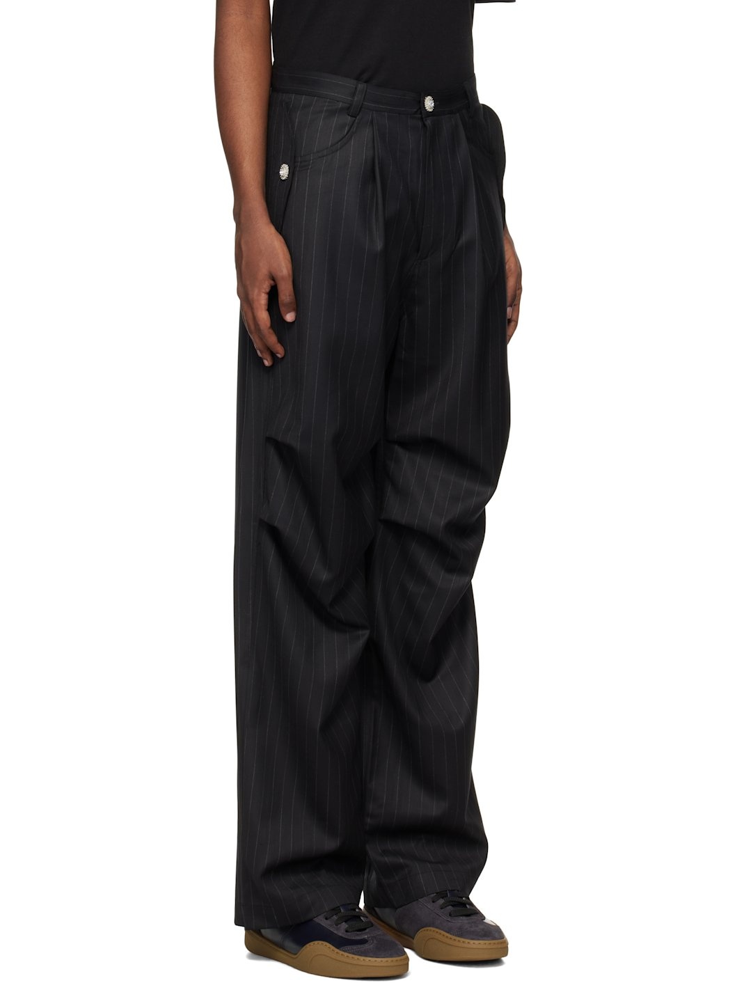 Black Parachute Trousers - 2