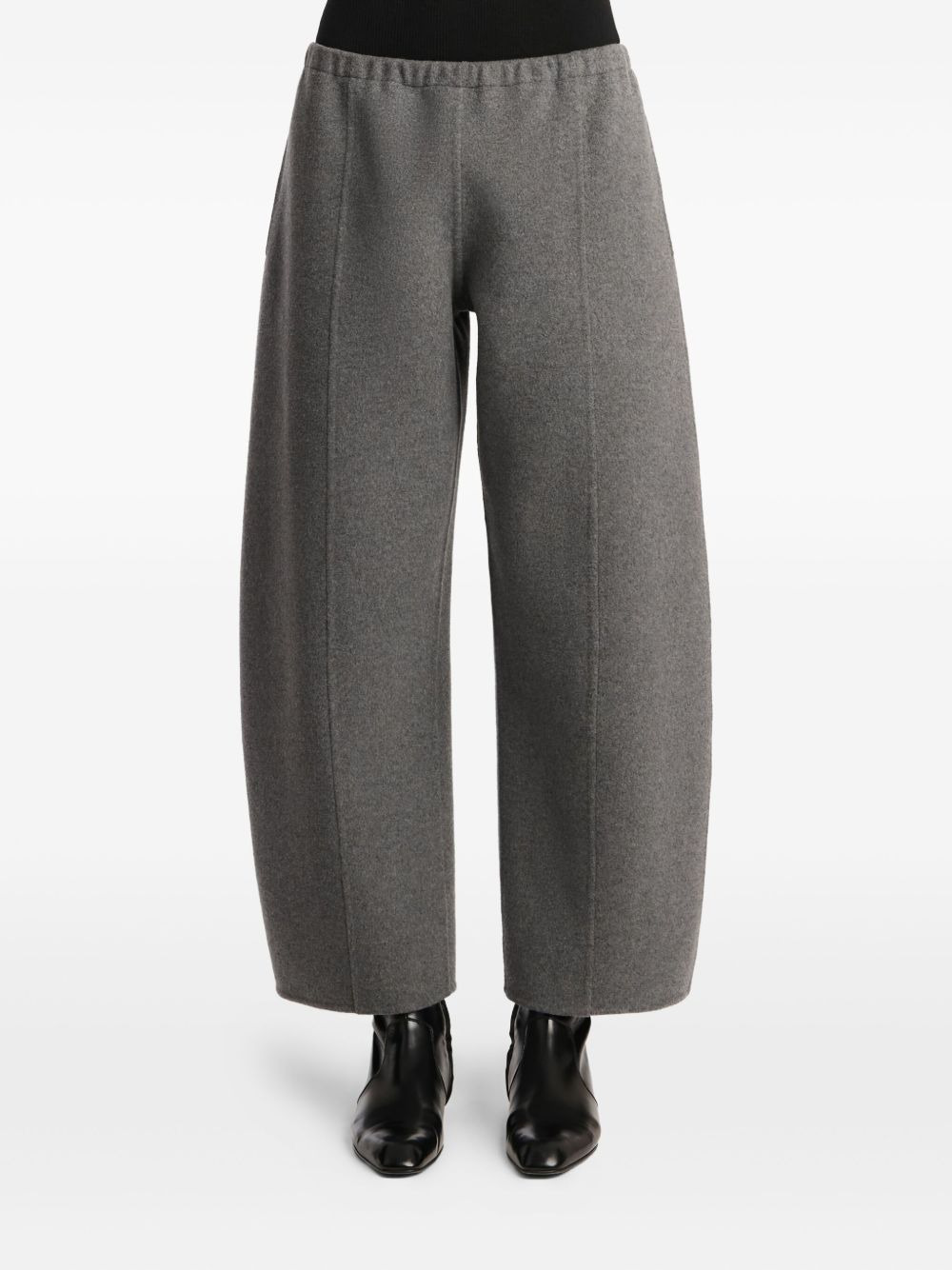 elastic-waist panelled trousers - 5