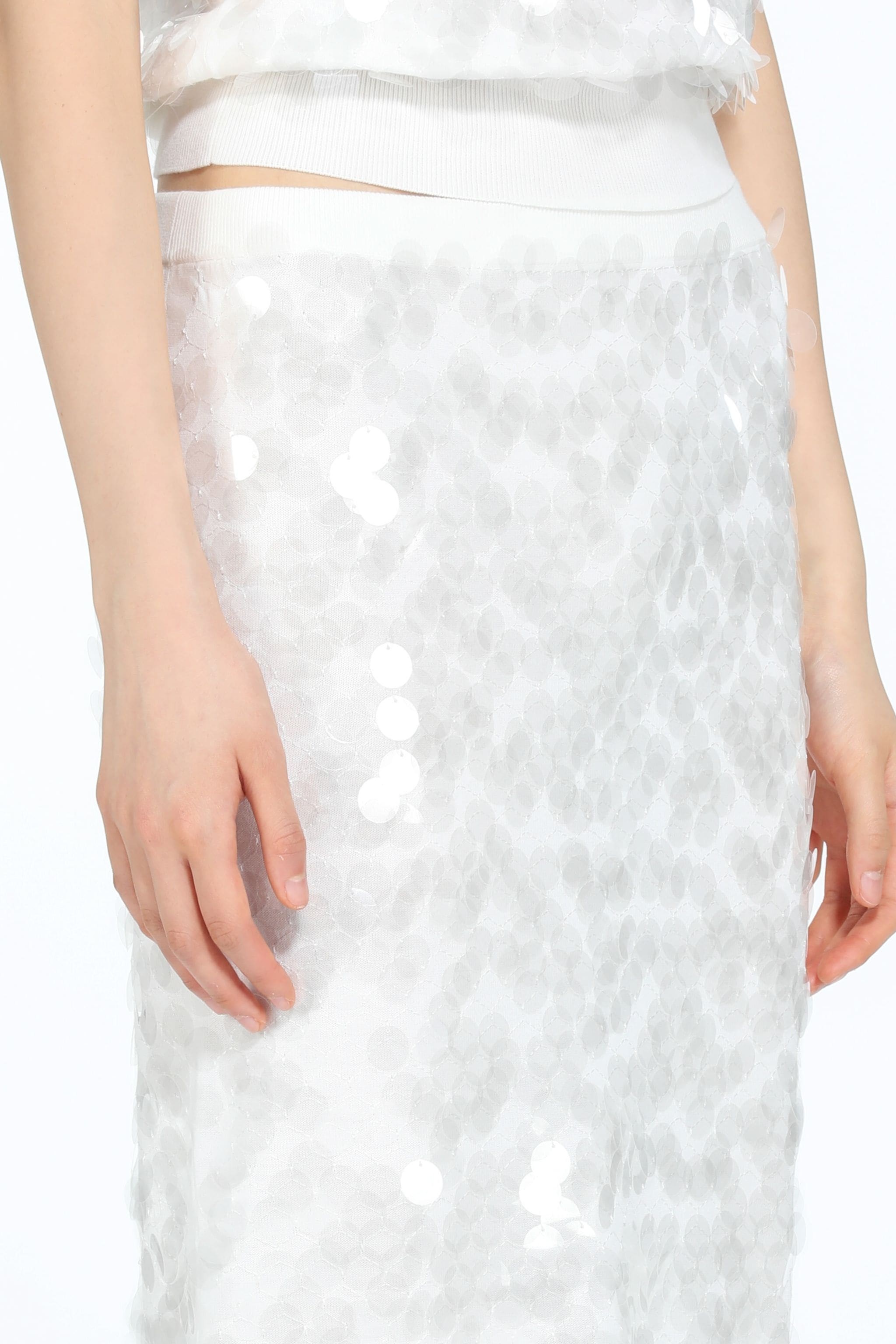 SEQUIN COTTON SKIRT - 5