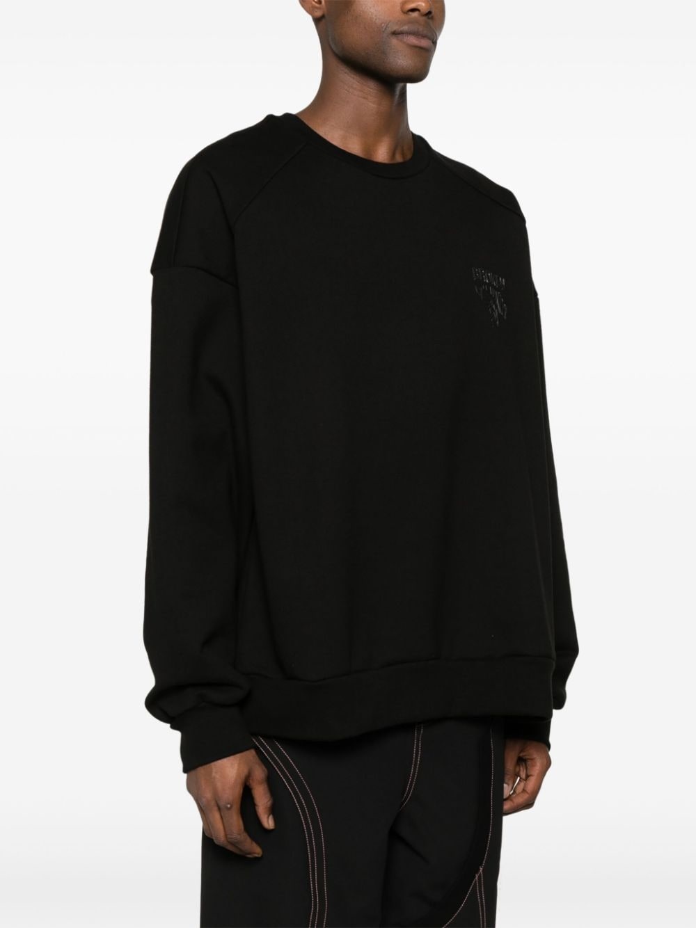 embroidered-logo sweatshirt - 4