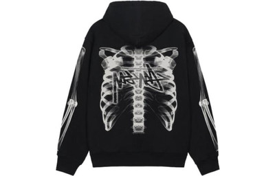 Stüssy Stussy Rib Cage Zip Hoodie 'Black White' 1974948 outlook