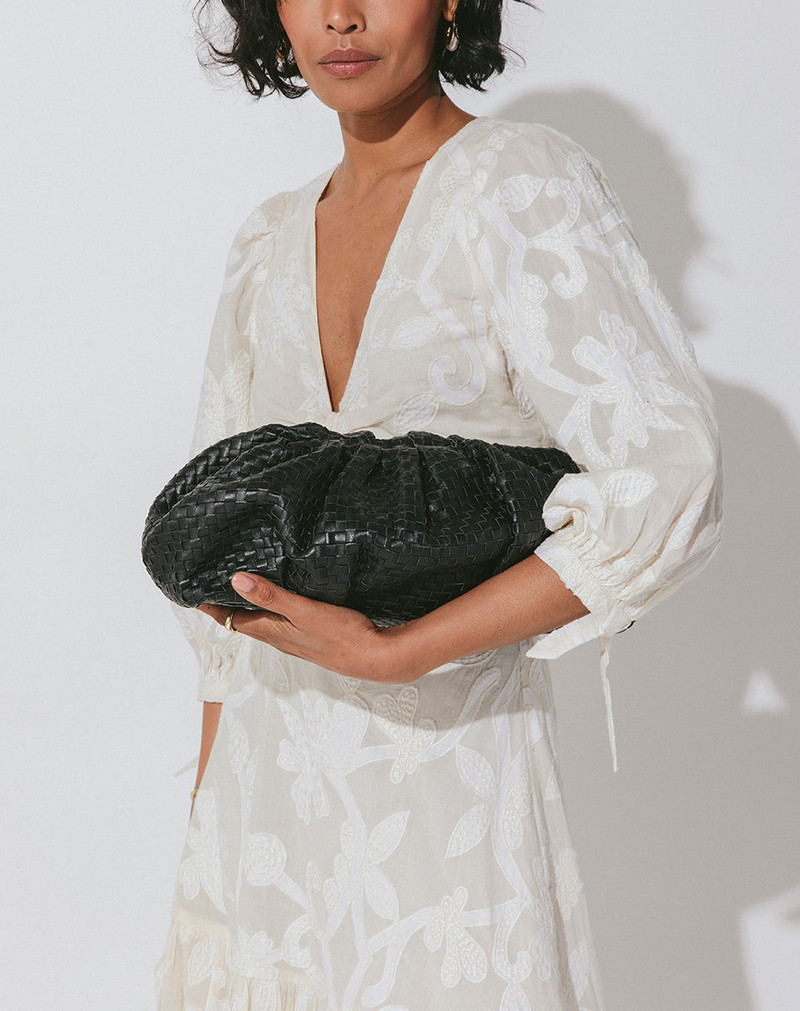 GIGI WOVEN CLUTCH | BLACK 1