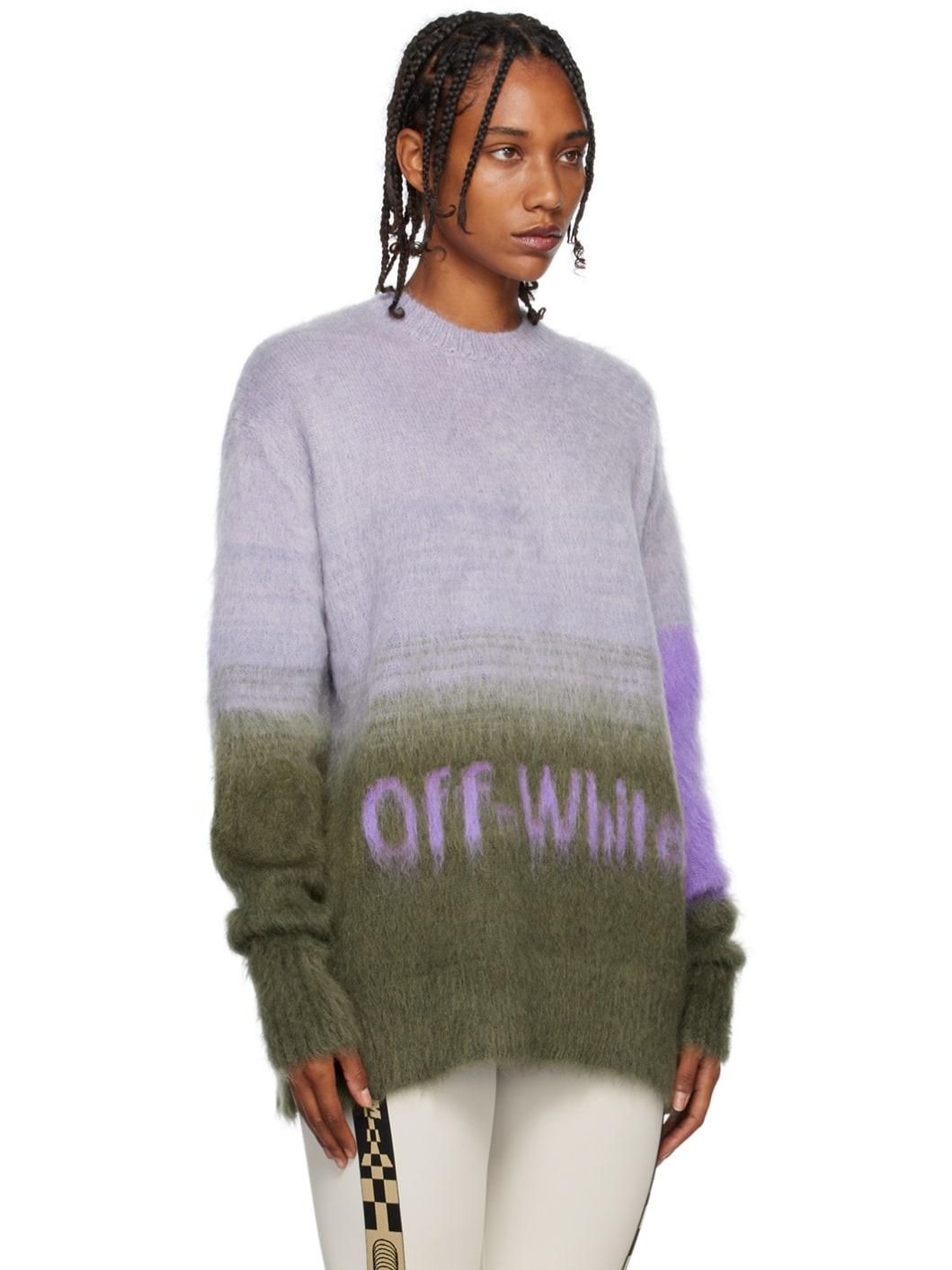 Purple & Green Helvetica Sweater - 2