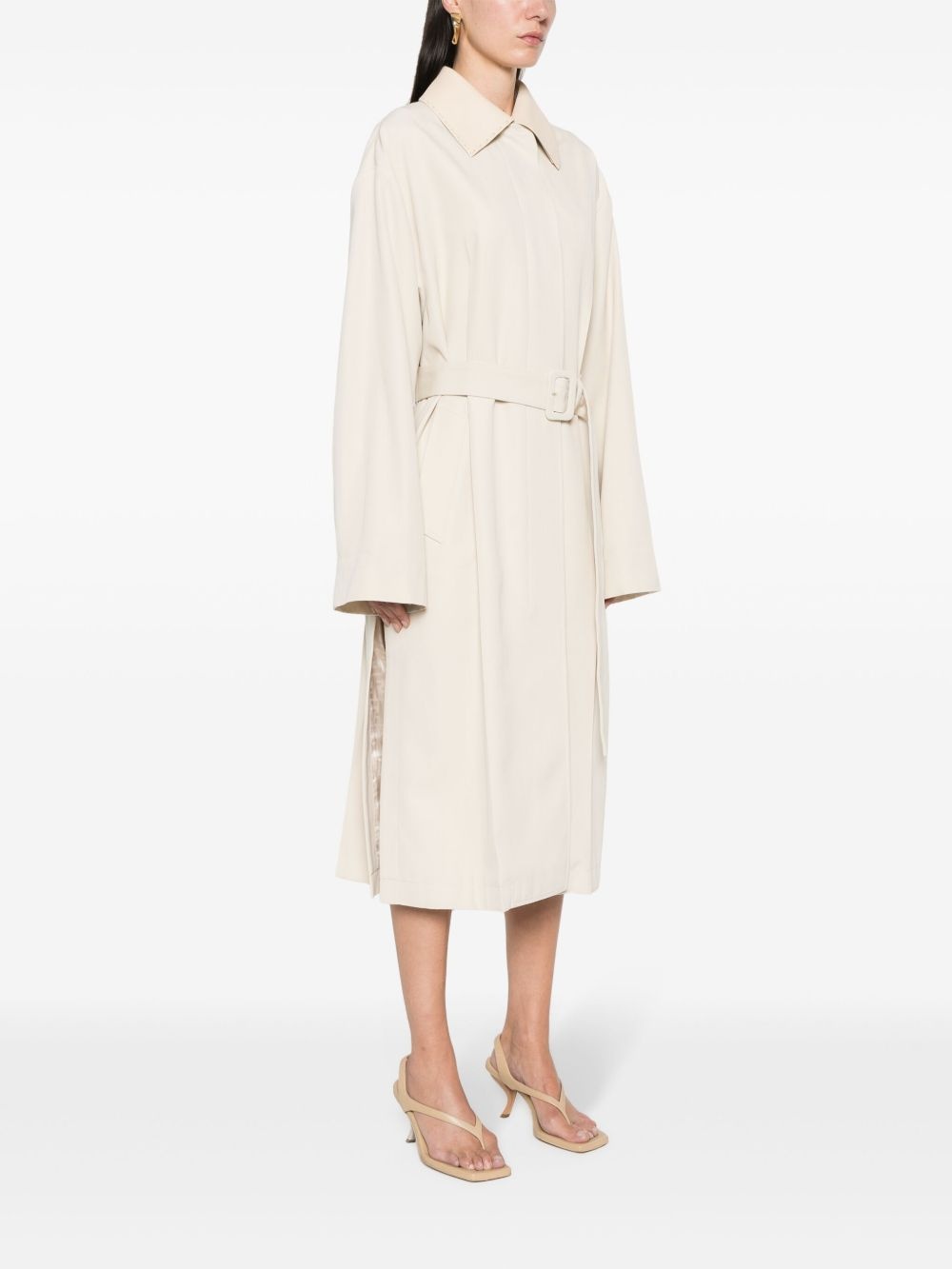 gabardine trench coat - 3