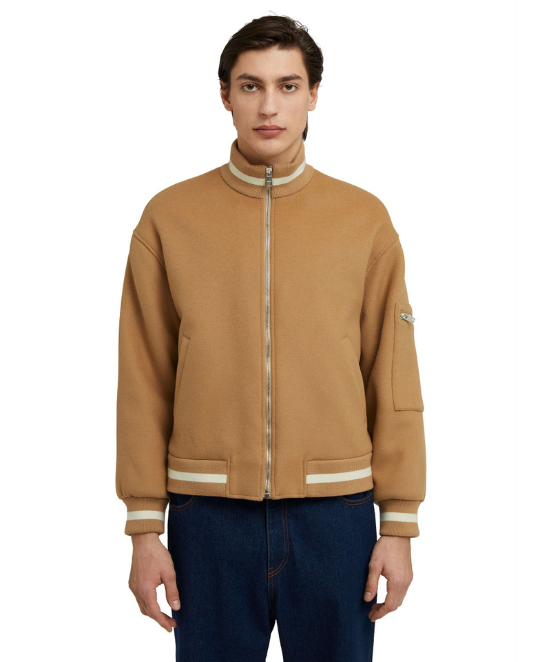 MSGM Virgin wool bomber jacket "Wool Felt" outlook