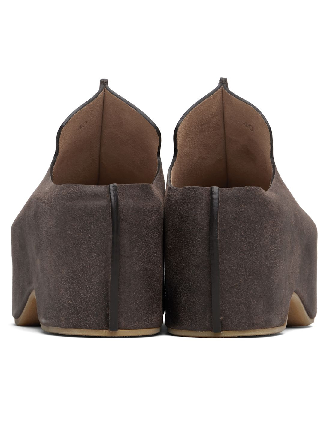Brown Platform Clogs - 2